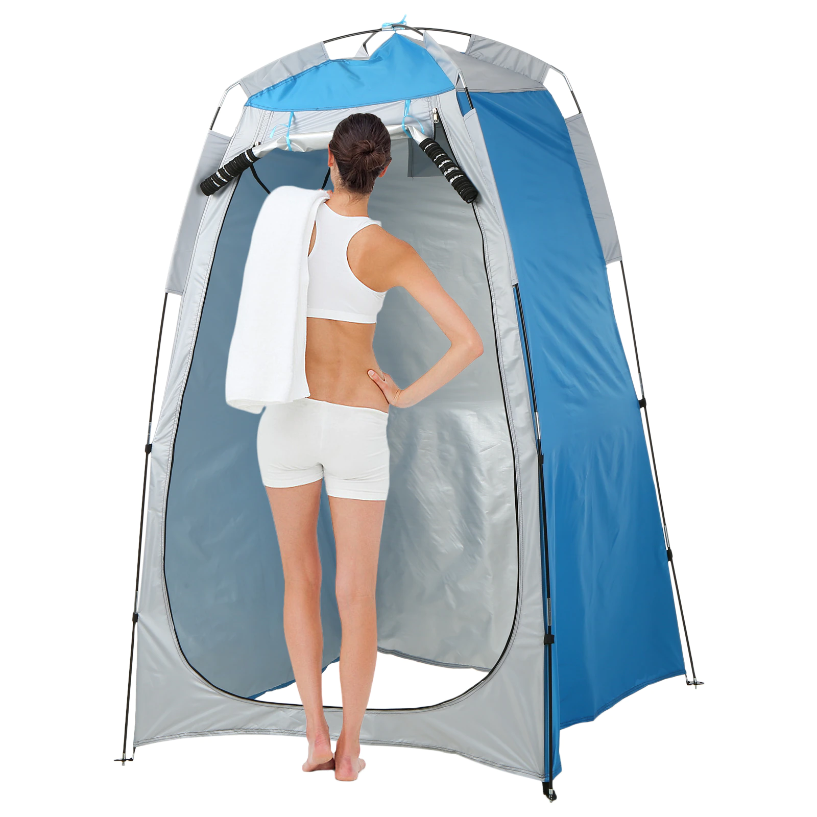 Cheap Goat Tents Portable Outdoor Shower Tent Camping Beach Shower Toilet Changing Tent Privacy Shelter Tent Fitting Room Shelter with Window Tents 